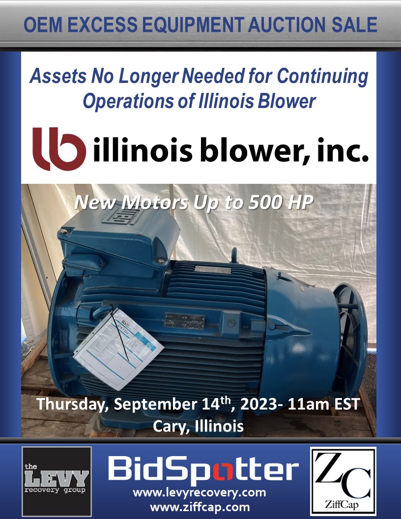 Assets No Longer Needed by Illinois Blower, Inc.