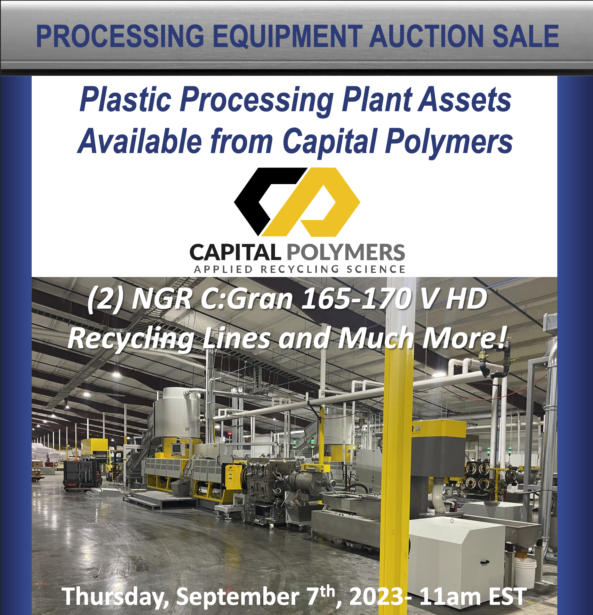 Assets No Longer Needed at Capital Polymers